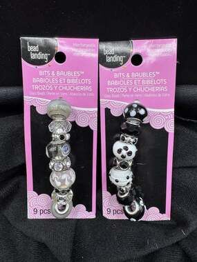 Bead Landing Glass Beads Jewelry Making 2 Variety 9 Beads Per Strand DIY New